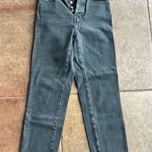 Pacsun High Rise Straight Black-Gray Jeans